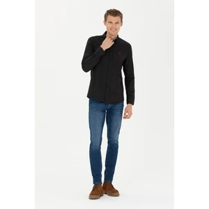 U.S. Polo Assn. Erkek Siyah Gömlek Basic 50277310-VR046