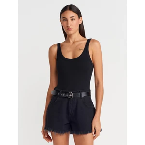 21053 Askılı Bodysuit-Siyah