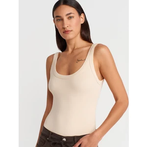 21053 Askılı Bodysuit-Taş