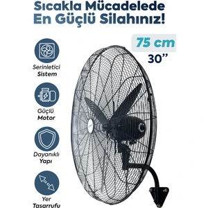 Profesyonel Sanayi Tipi Vantilatör 75 Cm (30 Inç) | Yüksek Performanslı Soğutma | Xdf30