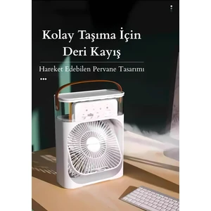 Nemlendirici Masa Fanı, Modern Tasarım, Güçlü Motor, Sessiz Çalışma