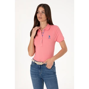 U.S. Polo Assn. Kadın Pembe Basic Tişört 50300896-VR041