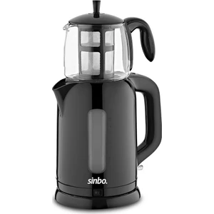 STM-5830 Cam Görünümlü Plastik Demlik Çay Makinesi - Siyah - 1,7 lt