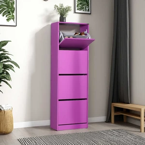 Adore Flat Duo 4 Katlı Ayakkabılık Dolabı - Mor