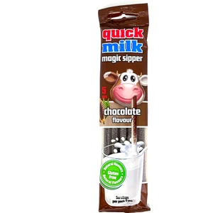 Quick Milk Pipet İçinde Çikolata Aromalı Şekerleme 5li Paket