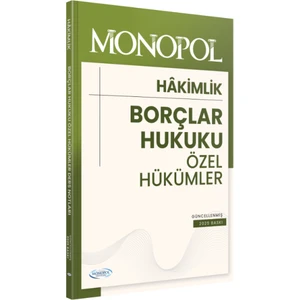 Monopol Yayınları 2025 Hakimlik Borçlar Hukuku Özel Hükümler Ders Notları