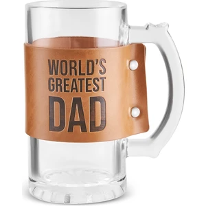 King Deri Kılıflı Bira Bardağı 500 ml Şeffaf
