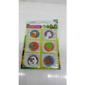 (Çocuk)Sivri Sinek Kovucu Mini Sticker 6 Lı Safari Figürlü