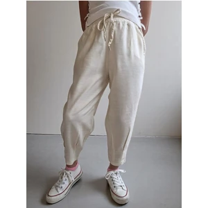 Eva Kız Çocuk Keten Görünümlü Pantolon