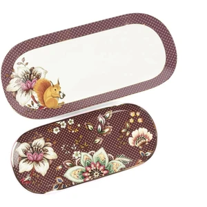 Mikasa Moor Magenta 2'li Oval Servis Tabağı 20x43 16x34cm
