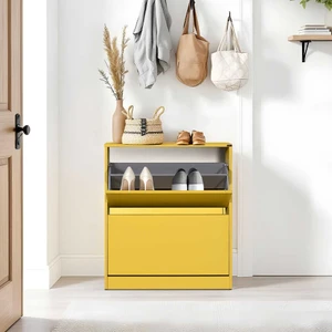 Adore Flat Duo 2 Katlı Geniş Ayakkabılık Dolabı - Sarı