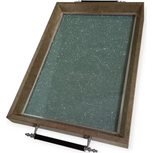 Tepsi Simli Yeşil Gmş 42X30