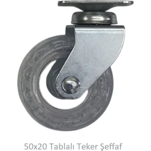 Ofis Koltuk Dolap Etejer 360 Derece Döner Şeffafı, Mobilya Tekerleği 50 mm