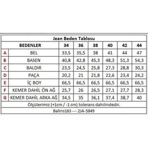 Kadın Kot Pantolon 2JA/6639