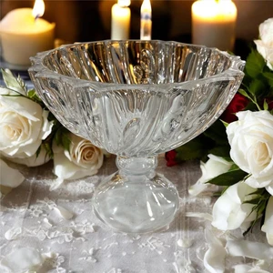 18 cm Cam Lüks Ayaklı Şekerlik