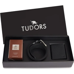 Özel Kutulu Erkek 3'lü Set Parfüm, Hakiki Deri Kemer ve Cüzdan Babalar Günü Hediye Seti