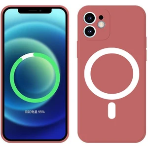 Iphone 12 pro max Magsafe Özellikli Lansman Silikon KIRMIZI