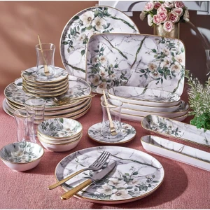 Monza 35 Parça Gold Fileli Kahvaltı Seti