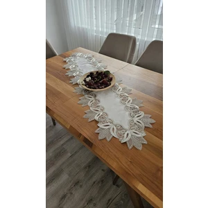 Fransız Dantelli Lüks Kadife Runner