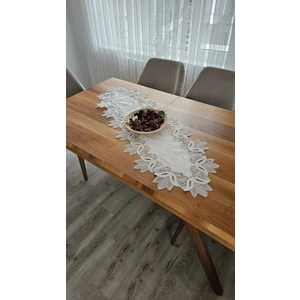 Fransız Dantelli Lüks Kadife Runner