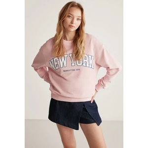 Carola Oversize Pembe Sweatshirt