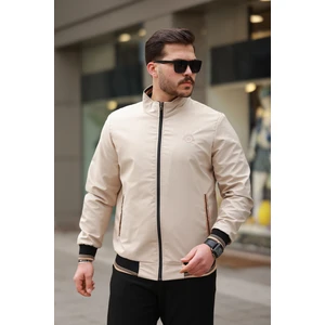 Mevsimlik Erkek Mont & Ceket Nakış Armalı Krem