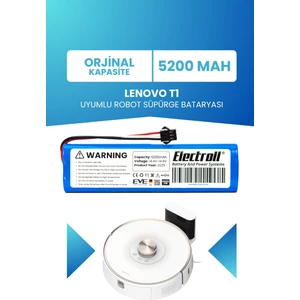 Lenovo T1 Uyumlu Batarya (Orjinal Kapasite) 5200MAH Pil Robot Süpürge Bataryası Değişimi