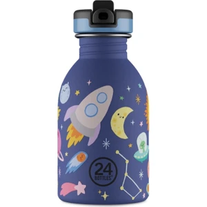 Kids Bottle Space Friends Pipetli Paslanmaz Çelik Çocuk Su Matarası 250 ml