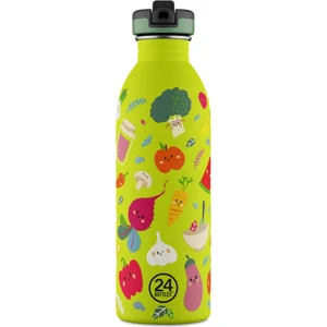 Kids Bottle Veggie Friends Pipetli Paslanmaz Çelik Çocuk Su Matarası 500 ml