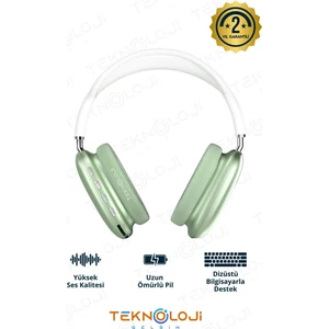 Teknoloji Gelsin P9 Pro Bluetooth Kulaklık Kulak Üstü Stereo Extra Bass Ses Kalitesi Ios ve Android Uyumlu  Aux/sd/fm
