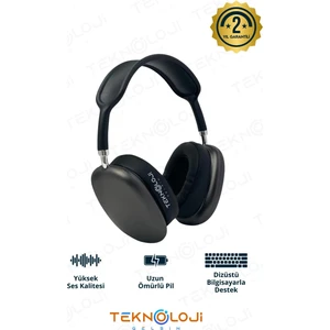 Teknoloji Gelsin P9 Pro Bluetooth Kulaklık Kulak Üstü Stereo Extra Bass Ses Kalitesi Ios ve Android Uyumlu  Aux/sd/fm