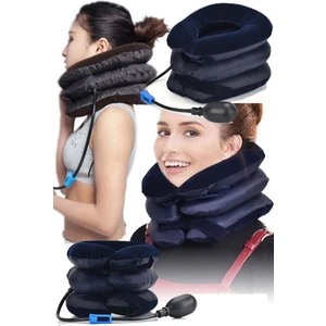 3 Katlı Ortopedik Şişme Pratik Boyunluk Yastık Portatif