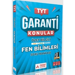 Paraf Yayınları TYT Fen Bilimler Garanti Konular Soru Bankası Normal Boy 2025 Yılı İçin