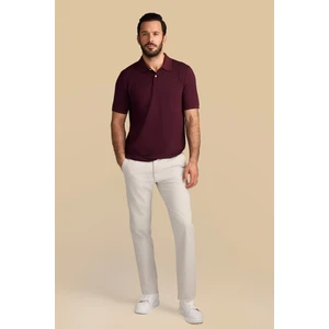 Polo Yaka Regular Fit Nakışlı Pamuk Tişört