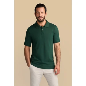 Polo Yaka Regular Fit Nakışlı Pamuk Tişört