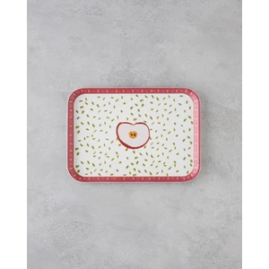 Malic Melamin Kaydırmaz Tepsi 20X28,5 cm Kırmızı