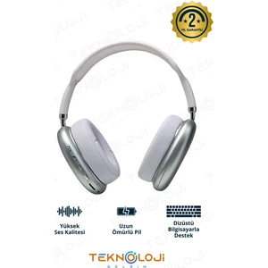 Teknoloji Gelsin P9 Pro Bluetooth Kulaklık Kulak Üstü Stereo Extra Bass Ses Kalitesi Ios ve Android Uyumlu  Aux/sd/fm