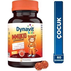 Kids Immukid Gummies 60 Çiğnenebilir Gummy - C Vitamini, D Vitamini, Çinko, Kara Mürver Ekstresi
