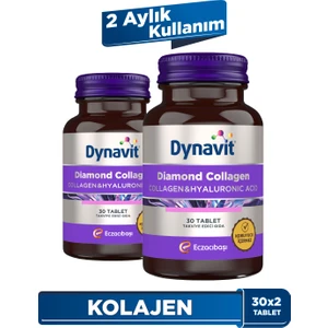 Diamond Collagen & Hyaluronic Acid 30 Tablet - 2'li Avantaj Paketi - Tip 1 Balık Kolajeni