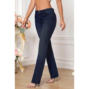 Kadın Boru Paça Yüksek Bel Regular Fit Likralı Pantolon