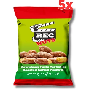 Rec Nuts Kavrulmuş Tuzlu Fıstık 40gr x 5 Adet ( 200gr ) - Fırınlanmış Sağlıklı Atıştırmalık
