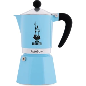 Rainbow Mavi Mokapot 3 Cup (Bialetti Aluminum Moka Pot Rainbow 3 Cup Light Blue)