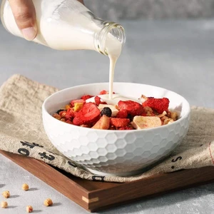 Rgs Seramik 6'lı Dekoratif Petek Desenli Çorba Salat Çerezlik Komposlu Hediyelik Kase Takımı