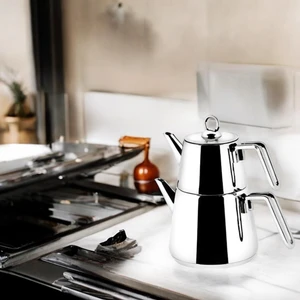 Lilyum Çaydanlık Takımı - Inox - 700 ml + 1,8 Lt