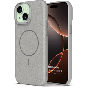 Apple iPhone 15 Plus Kılıf Magleather Pro Gri