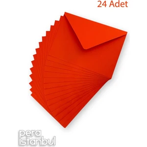 24 Adet 13*18 Kırmızı Davetiye Lüks Tebrik Kartı Mektup Mühür Cüzdan Büyük Kapasiteli Zarf