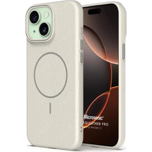 Apple iPhone 15 Kılıf Magleather Pro Bej