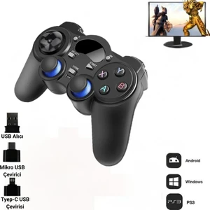 2.4ghz Kablosuz Gamepad Android Telefon Pc Tv Box Ps3 Uyumlu Oyun Kolu