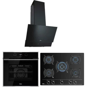 Siyah Ankastre Set (Tvt 60 Davlumbaz - Gbc 75030 Ocak- Hlb 840 Ss Fırın)