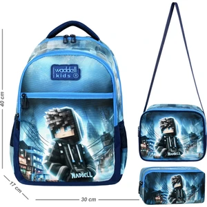 Robloks Temalı Ilkokul Sırt Çantası,beslenme Çantası ve Kalemlik,ilköğretim Sırt Çantası Set